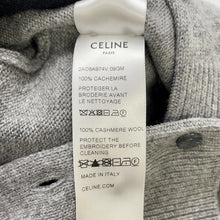Load image into Gallery viewer, CELINE Rhinestone Cardigan Size XS Gray Cashmere Rhinestone
