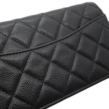 Load image into Gallery viewer, CHANEL Matelasse Chain Phone Case BlackAP3744 Caviar Leather
