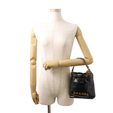 Load image into Gallery viewer, CHANEL CHANEL22 ChainShoulder Bag BlackAS3980 Shiny Calf Leather Size Mini
