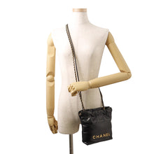 Load image into Gallery viewer, CHANEL CHANEL22 ChainShoulder Bag BlackAS3980 Shiny Calf Leather Size Mini

