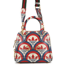 Load image into Gallery viewer, GUCCI Adidas collaboration Horsebit 2-way bag Red/White/Blue677212 Leather Size Mini
