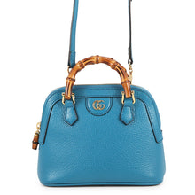 将图像加载到图库查看器中，GUCCI Bamboo Diana 2-way Bag Blue715775 Leather Size Mini
