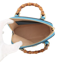 将图像加载到图库查看器中，GUCCI Bamboo Diana 2-way Bag Blue715775 Leather Size Mini
