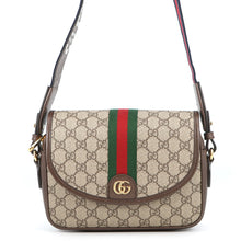 将图像加载到图库查看器中，GUCCI Ophidia Shoulder Bag Brown722117 GG Supreme Leather Size Small
