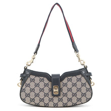 Load image into Gallery viewer, GUCCI GG Canvas Moonside Mini Shoulder Bag Navy/Beige786015 GG Canvas Leather Size Mini
