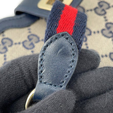 Load image into Gallery viewer, GUCCI GG Canvas Moonside Mini Shoulder Bag Navy/Beige786015 GG Canvas Leather Size Mini
