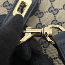 Load image into Gallery viewer, GUCCI GG Canvas Moonside Mini Shoulder Bag Navy/Beige786015 GG Canvas Leather Size Mini
