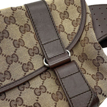 将图像加载到图库查看器中，GUCCI GG Canvas Crossbody Bag Beige145851 Canvas Leather
