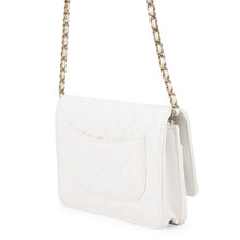 将图像加载到图库查看器中，CHANEL Matelasse Chain wallet WhiteAP0250 Caviar Leather
