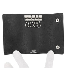 Load image into Gallery viewer, HERMES Etui Craie4 4-Key Case Black Chamonix Leather

