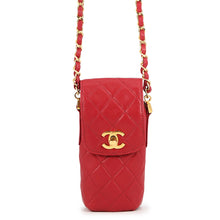 Load image into Gallery viewer, CHANEL Matelasse ChainPochette Red Lambskin
