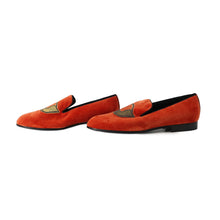 将图像加载到图库查看器中，LOUIS VUITTON Opera shoes Orange Velour Size 7 1/2
