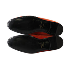 Load image into Gallery viewer, LOUIS VUITTON Opera shoes Orange Velour Size 7 1/2
