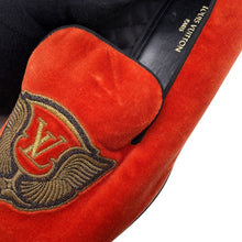 Load image into Gallery viewer, LOUIS VUITTON Opera shoes Orange Velour Size 7 1/2
