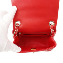 Load image into Gallery viewer, CHANEL Chocolate Bar ChainShoulder Bag RedAS3744 Lambskin Size Mini
