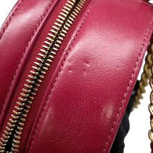 Load image into Gallery viewer, CHANEL Round ChainShoulder Bag PinkPurple Leather
