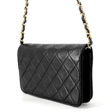 Load image into Gallery viewer, CHANEL Matelasse Push Lock ChainShoulder Bag Black Lambskin
