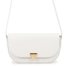 将图像加载到图库查看器中，TIFFANY&amp;Co. T-Deco Shoulder Bag White Leather
