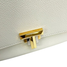将图像加载到图库查看器中，TIFFANY&amp;Co. T-Deco Shoulder Bag White Leather
