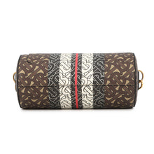 Load image into Gallery viewer, BURBERRY TBMonogram Stripe Shoulder Bag Brown/Black/White8020170 PVC Leather
