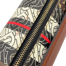 Load image into Gallery viewer, BURBERRY TBMonogram Stripe Shoulder Bag Brown/Black/White8020170 PVC Leather
