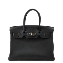 将图像加载到图库查看器中，HERMES Birkin Black Chevre LeatherChevre Coromandel Goatskin Size 30
