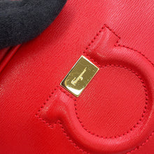 Load image into Gallery viewer, Ferragamo Gancini Ganchocity Shoulder Bag Red21H006 691324 Leather
