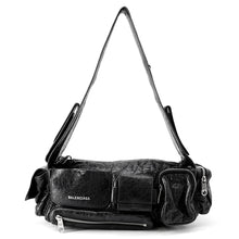 Load image into Gallery viewer, BALENCIAGA Super Busy Sling Bag Black762516 Leather
