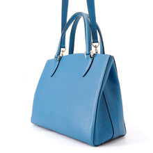 Load image into Gallery viewer, Valextra Valextra Triennale 2-way Bag Blue Leather Size Medium
