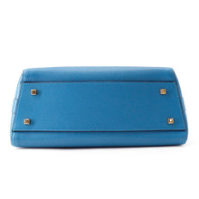 Load image into Gallery viewer, Valextra Valextra Triennale 2-way Bag Blue Leather Size Medium
