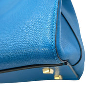 Load image into Gallery viewer, Valextra Valextra Triennale 2-way Bag Blue Leather Size Medium
