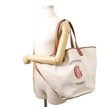Load image into Gallery viewer, GOYARD Bellara Reversible Tote Bag White/Tan Canvas PVC Leather
