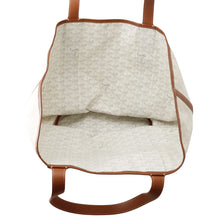 Load image into Gallery viewer, GOYARD Bellara Reversible Tote Bag White/Tan Canvas PVC Leather
