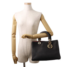 Load image into Gallery viewer, Dior Diorissimo 2wayBag Black/PinkM0915PTRL Leather
