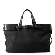 Load image into Gallery viewer, GUCCI GG Canvas Tote Bag Black106251 GG Canvas Leather
