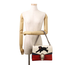Load image into Gallery viewer, GUCCI Dionysus ChainShoulder Bag White/Blue/Red403348 Leather
