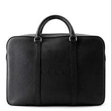 Load image into Gallery viewer, GUCCI Embossed logo business bag Black674174 Leather
