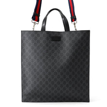 Load image into Gallery viewer, GUCCI GG Supreme 2way Tote Bag Black495559 GG Supreme Leather
