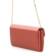 Load image into Gallery viewer, FENDI FFDiamond Chain Continental Wallet Pink/Red8M0365 Leather
