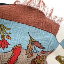 将图像加载到图库查看器中，HERMES Carre Fantaisies Indiennes (Enchanting India) Size 90 Blue/Multicolor Cashmere65% Silk35%
