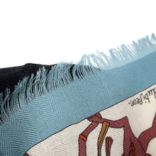 将图像加载到图库查看器中，HERMES Carre Fantaisies Indiennes (Enchanting India) Size 90 Blue/Multicolor Cashmere65% Silk35%
