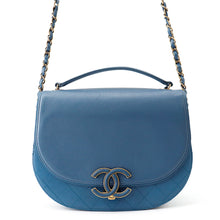 将图像加载到图库查看器中，CHANEL Coco Curve Chain Shoulder Bag BlueA93460 Calf Leather

