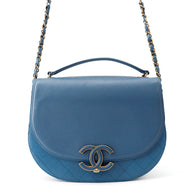 CHANEL Coco Curve Chain Shoulder Bag BlueA93460 Calf Leather