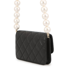 Load image into Gallery viewer, CHANEL Matelasse PearlChain ShoulderPouch BlackAP1838 Lambskin
