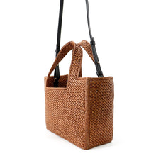 将图像加载到图库查看器中，LOEWE Font Tote 2WAY Snafujita Collaboration Brown Raffia Size Small
