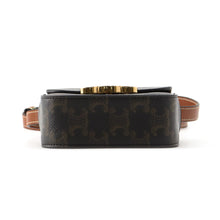 将图像加载到图库查看器中，CELINE Triomphe Claude Shoulder Bag Tan10I512DQB.04LU PVC Calf Leather Size Mini
