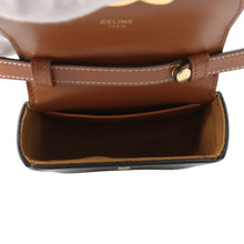 将图像加载到图库查看器中，CELINE Triomphe Claude Shoulder Bag Tan10I512DQB.04LU PVC Calf Leather Size Mini
