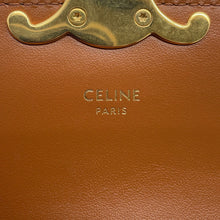 将图像加载到图库查看器中，CELINE Triomphe Claude Shoulder Bag Tan10I512DQB.04LU PVC Calf Leather Size Mini
