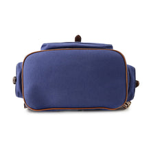 Load image into Gallery viewer, MIUMIU Logo Backpack Blue/Brown5BZ042 Canvas
