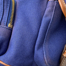 Load image into Gallery viewer, MIUMIU Logo Backpack Blue/Brown5BZ042 Canvas
